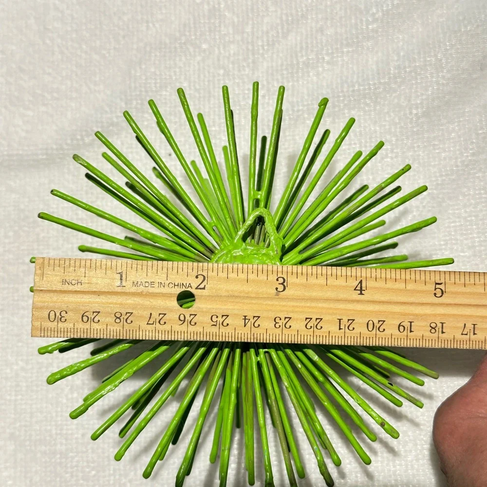 3 Vibrant Blue and Green Metal Sea Urgents Starbursts Wall Decor 60’s style